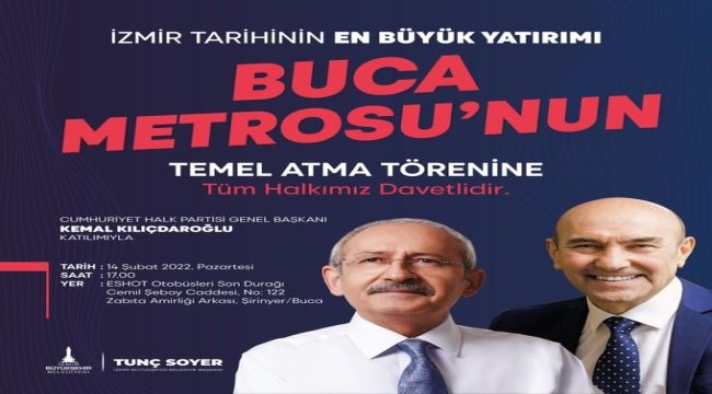 Buca Metrosu'nun temeli yarın atılıyor