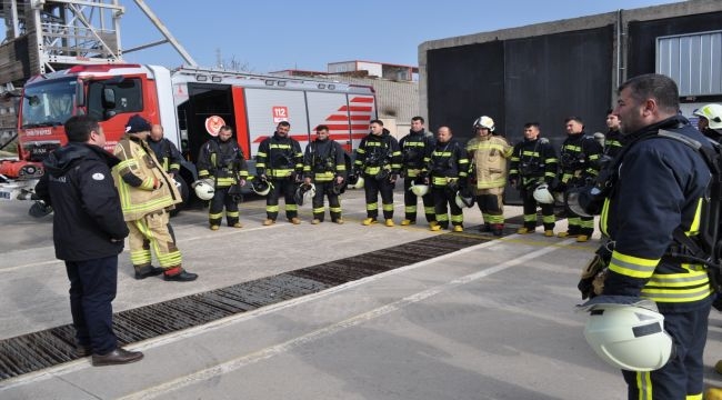 Muğlalı itfaiyecilere İzmir'de eğitim