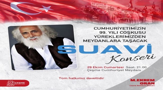 Çeşme'de Suavi ile Cumhuriyet coşkusu 